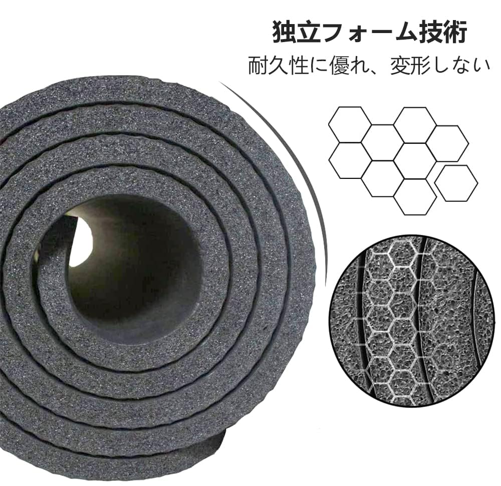 ヨガマット 185*80mm 幅広 厚さ10mm トレーニングマット エクササイズマット ヨガ ピラティスマット 防音マット 高密度 ニトリルゴム 滑り止め ゴムバンド 収納ケース付き Amazon | ヨガマット 185*80mm 幅広 厚さ10mm トレーニングマット